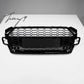 Audi A5 S5 B9.5 Coupe Cabrio Sportback 2020-2024 RS5 style gloss black honeycomb mesh front bumper grille replacement with badge holder