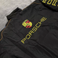 Vintage Porsche Jacket Black - Unisex - Embroidered Stitched Padded Outdoor Coat Women & Mens clothing