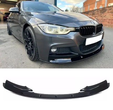 BMW 3 Series F30 F31 M Style Front Lip Splitter Spoiler Gloss Black (2012-2018)