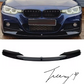 BMW 3 Series F30 F31 (2011–2018) M Sport Gloss Black Front Splitter Spoiler 