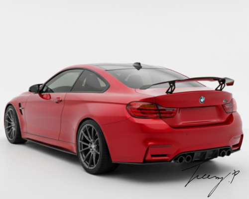 BMW F80 M3 F82 M4 M5 M6 VORSTEINER STYLE REAR SPOILER GLOSS BLACK