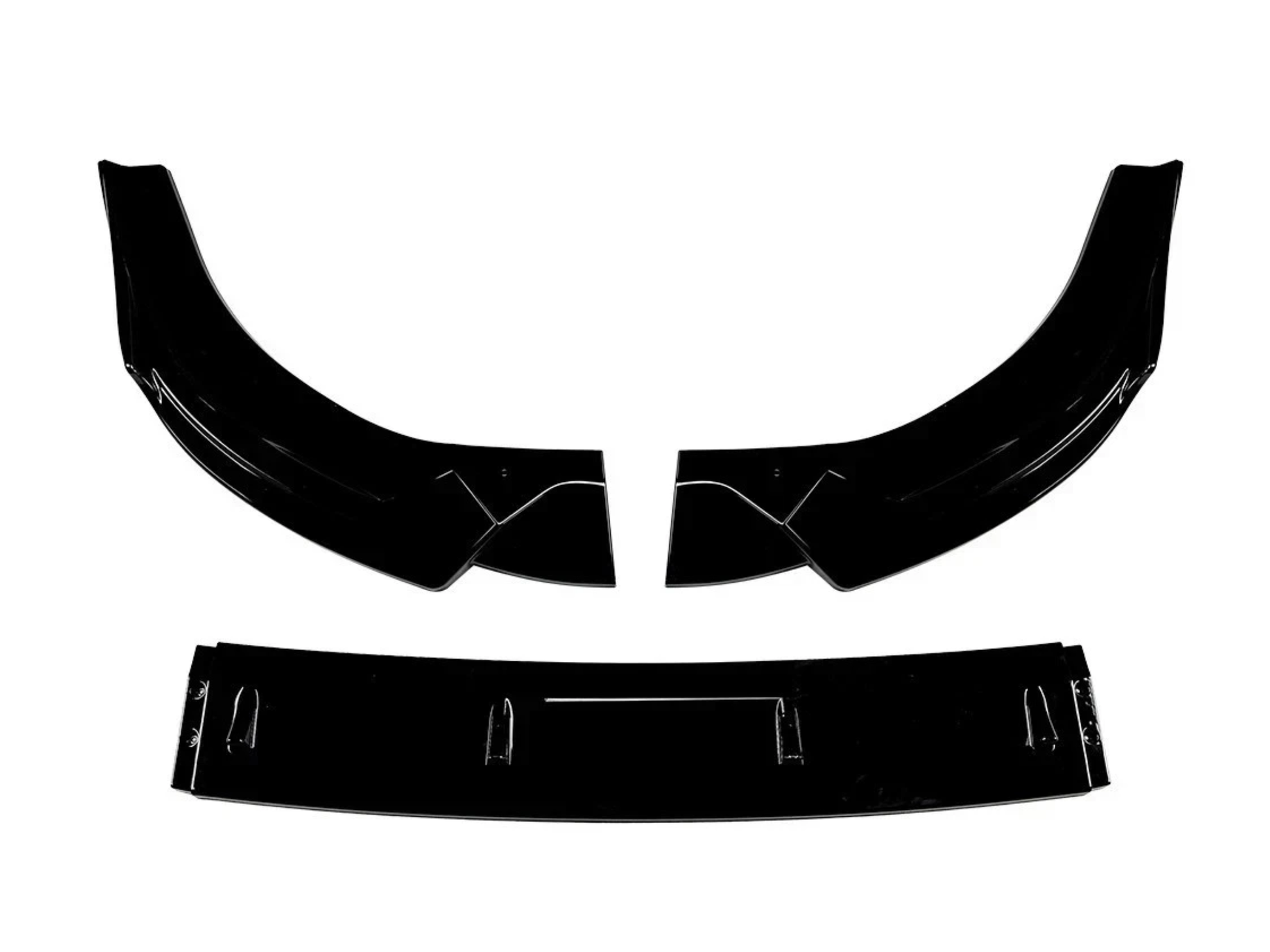 Audi A6 S6 C8 S-Line (2018–2025) Gloss Black Front Lip Splitter Spoiler Body Kit