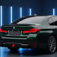 BMW 5 Series G30 G38 2017-2022 Gloss Black Rear Valance Diffuser Quad