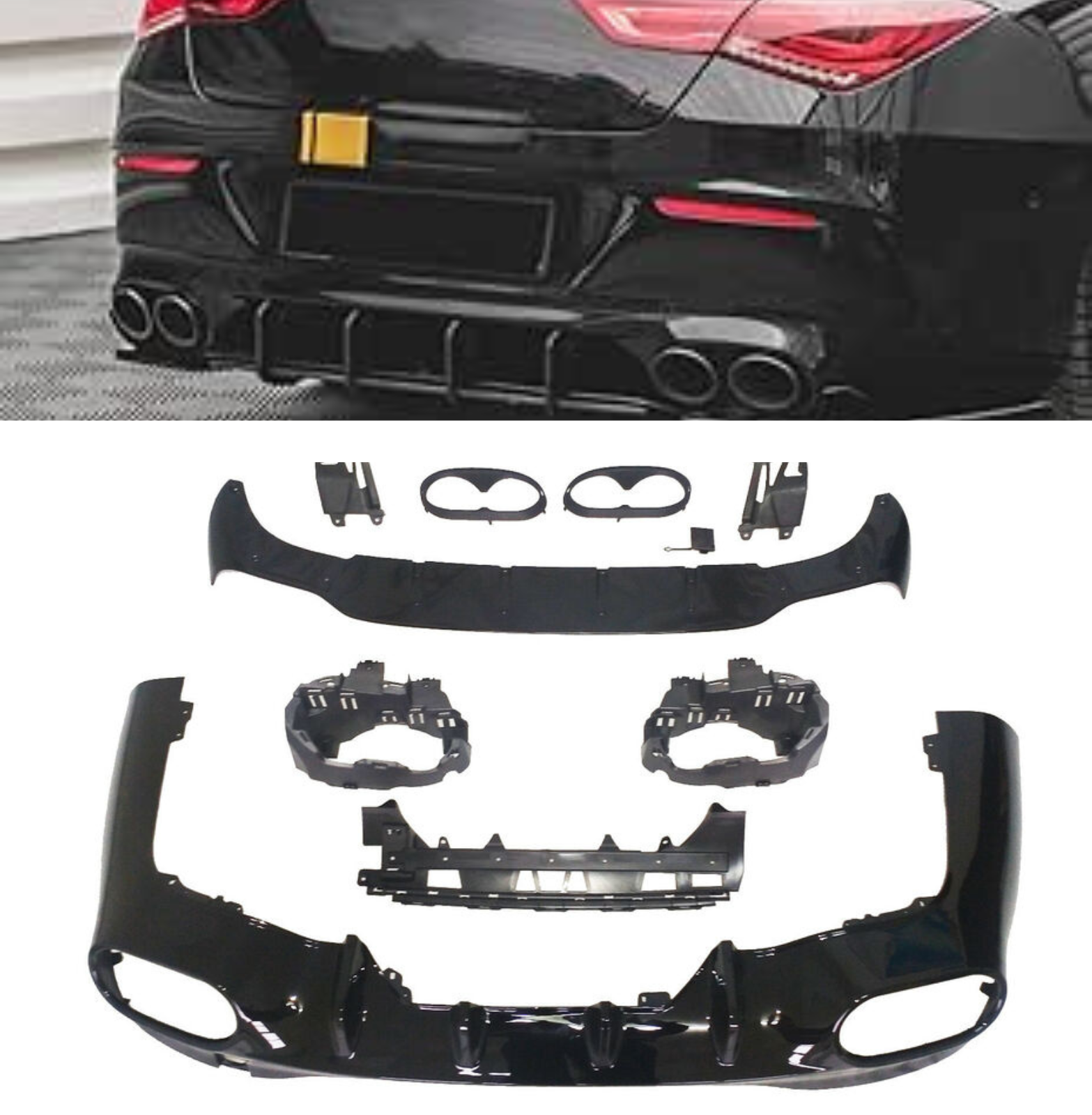 AMG REAR DIFFUSER FOR MERCEDES CLA CLASS W118 C118 CLA45S 2019+