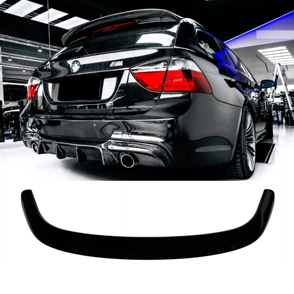 Gloss Black Rear Roof Spoiler Lip Wing Body Kit For BMW 3 Series E91 Touring Estate 