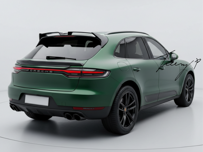 Porsche Macan (2014+) Gloss Black Rear Boot Spoiler Mid Wing Lip Body Kit
