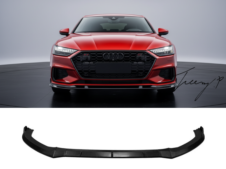 Audi A7 S7 S Line C8 (2017+) Gloss Black Front Splitter Spoiler Lip Body Kit