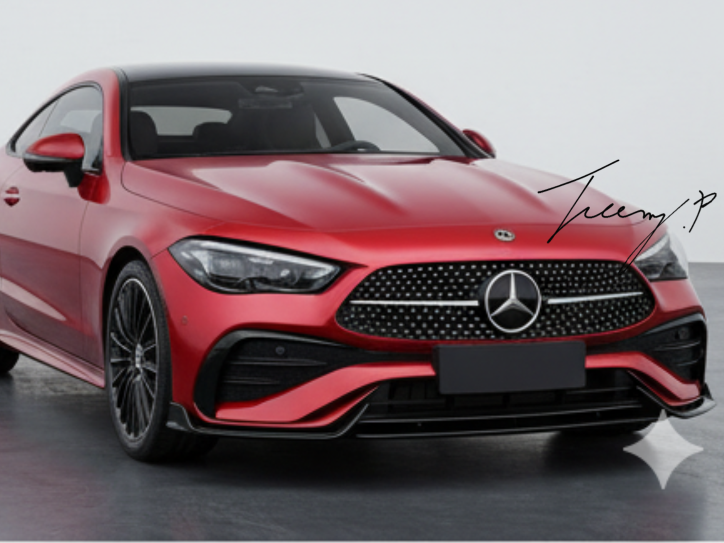 Mercedes CLE C236 (2024-2025) Gloss Black 3-Piece Front Bumper Spoiler Lip Splitter