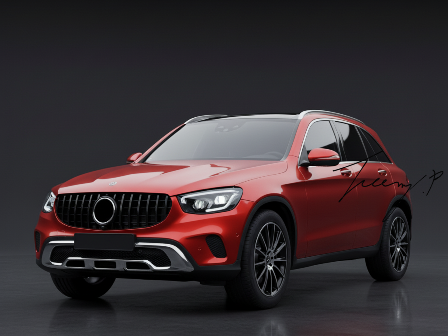 Mercedes-Benz GLC Class W253 (2019-2022) Gloss Black Panamericana GT GTR Grille Grill