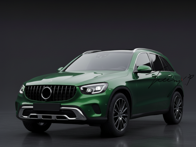 Mercedes-Benz GLC Class W253 (2019-2022) Gloss Black Panamericana GT GTR Grille Grill