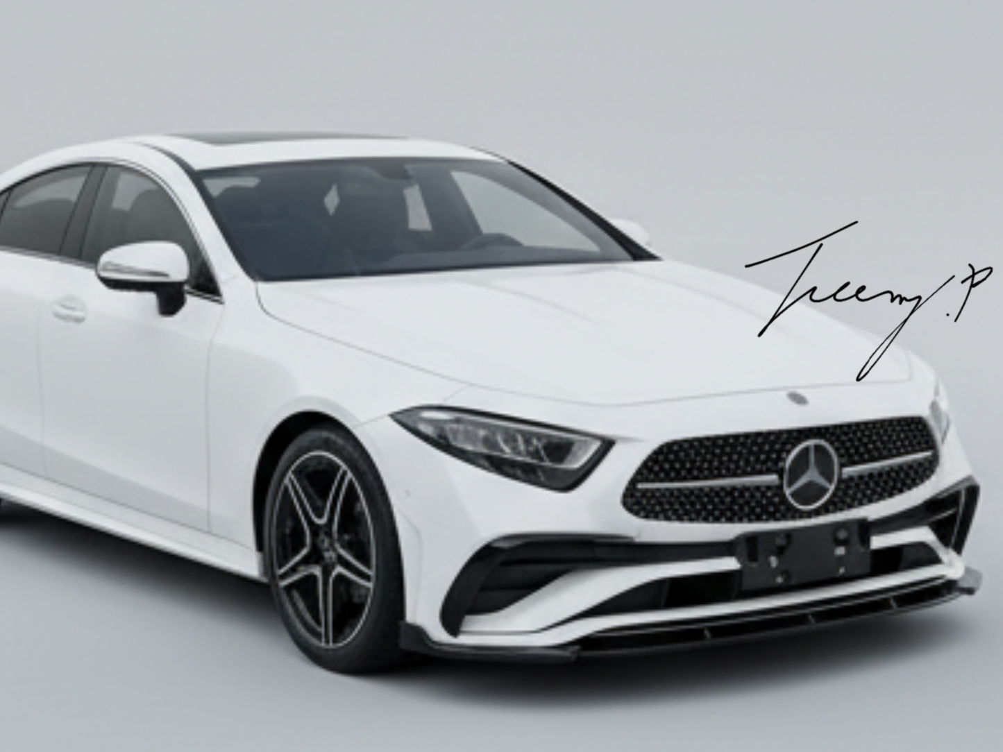 Mercedes CLS Class C257 Facelift (2020+) Gloss Black Front Splitter Lip Spoiler