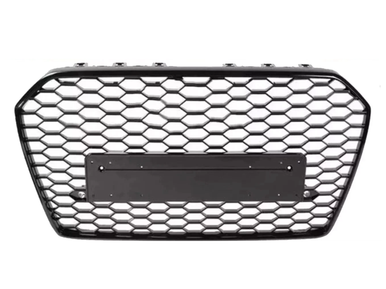 Audi A6 S6 C7 (2015-2018) RS6 Look Gloss Black Badgeless Honeycomb Front Grill