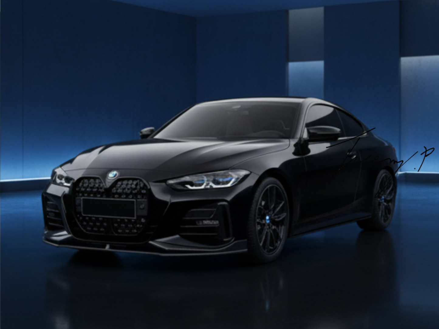 BMW 4 Series G22 G23 M Sport (2020–2023) Carbon Look Front Splitter Lip Spoiler