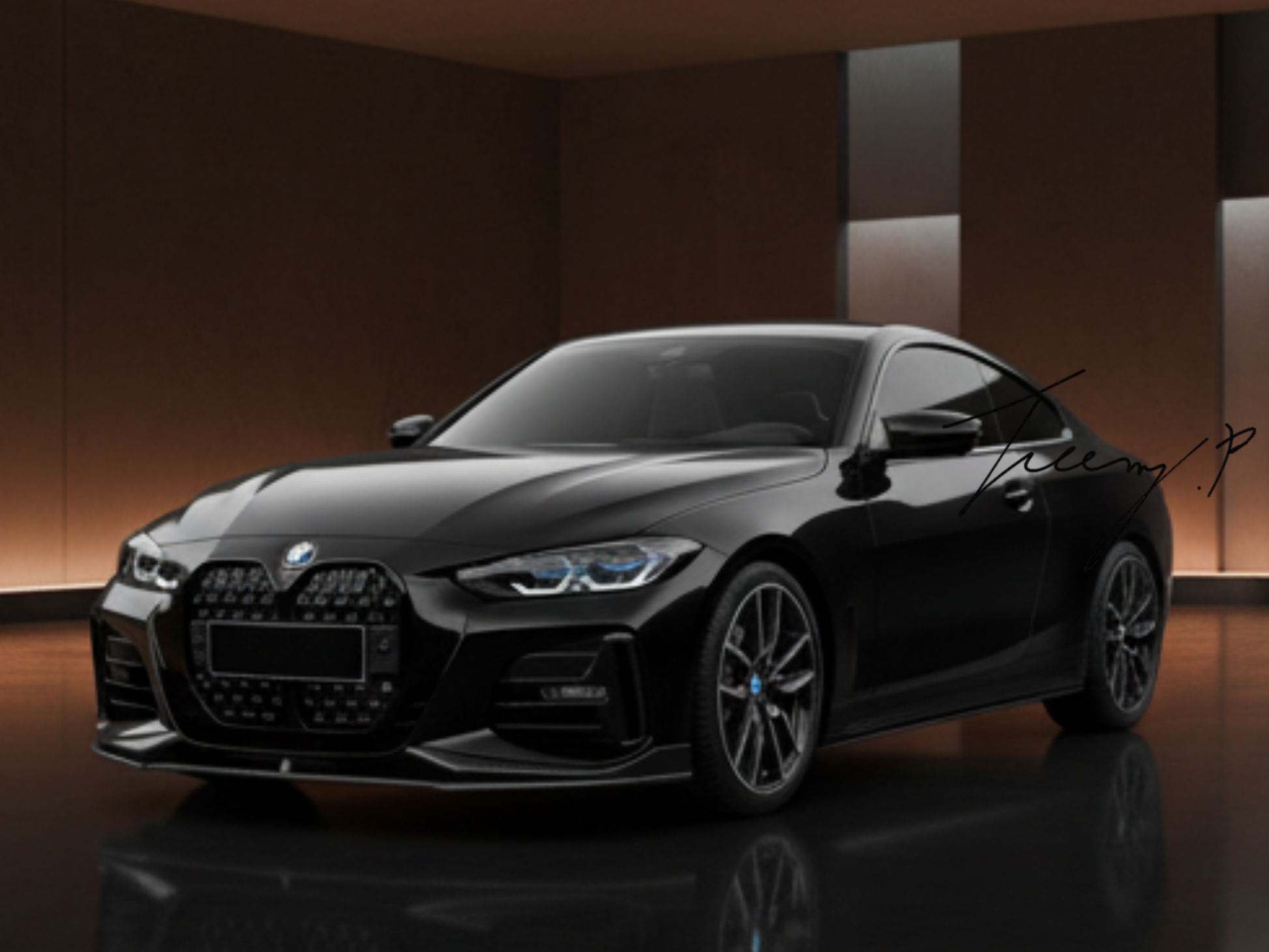 BMW 4 Series G22 G23 M Sport (2020–2023) Carbon Look Front Splitter Lip Spoiler
