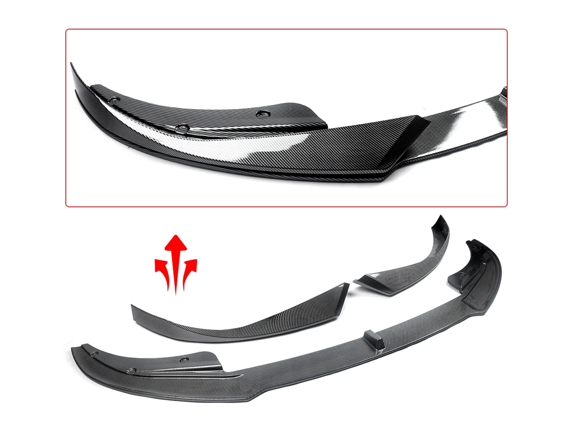 BMW 4 Series G22 G23 M Sport (2020–2023) Carbon Look Front Splitter Lip Spoiler