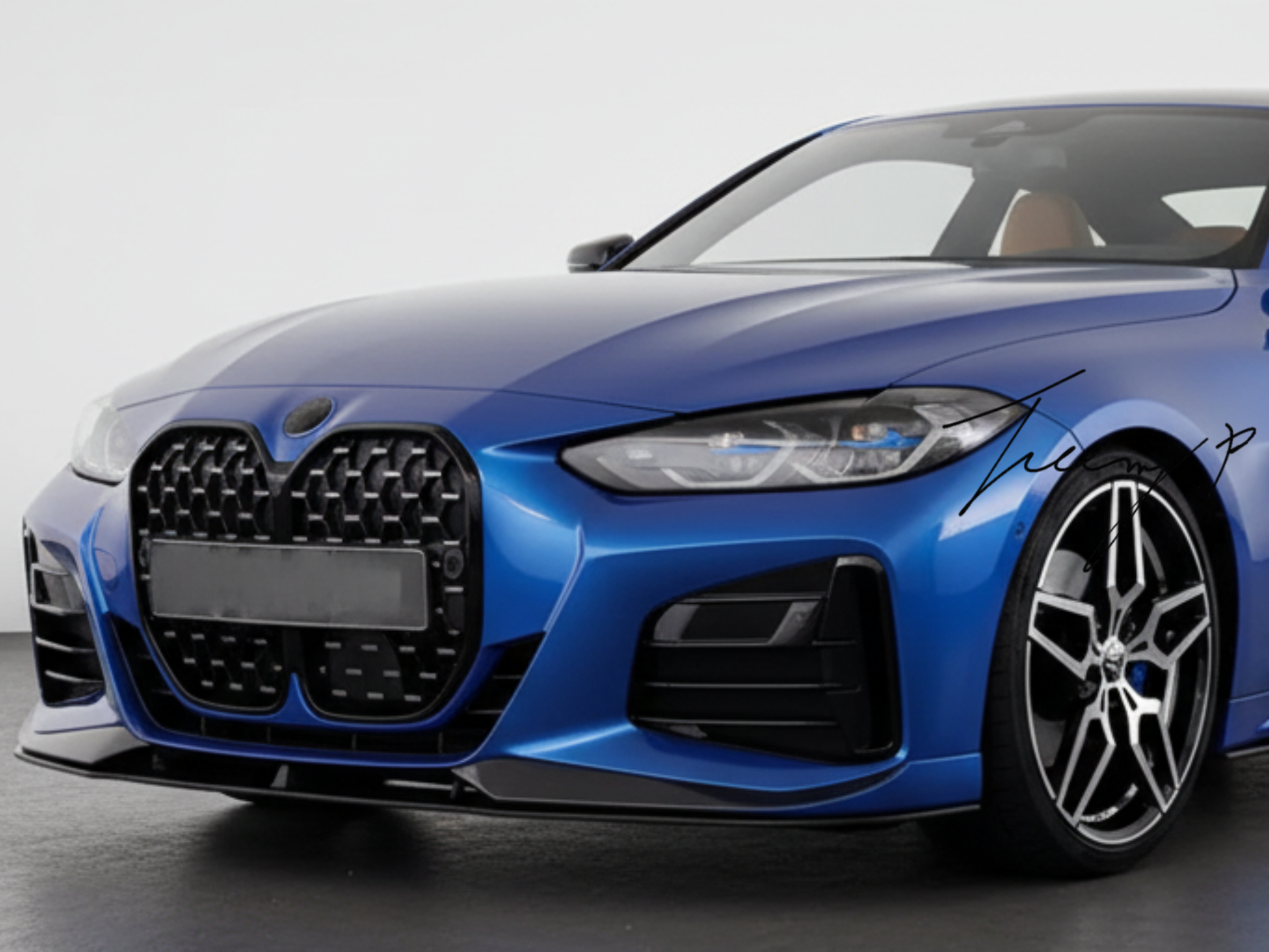 BMW 4 Series G22 G23 M Sport (2020–2023) Gloss Black AC Style Front Lip Splitter