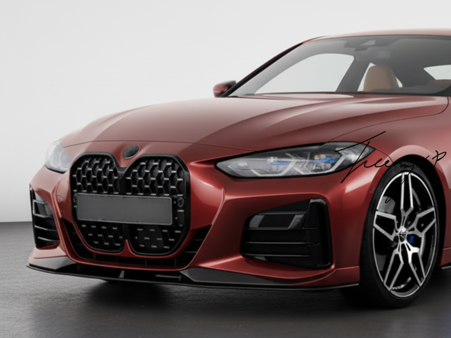 BMW 4 Series G22 G23 M Sport (2020–2023) Gloss Black AC Style Front Lip Splitter
