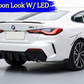 BMW 4 Series G22 G23 M Sport (2020+) Carbon Look Rear Diffuser Valance Bumper LED