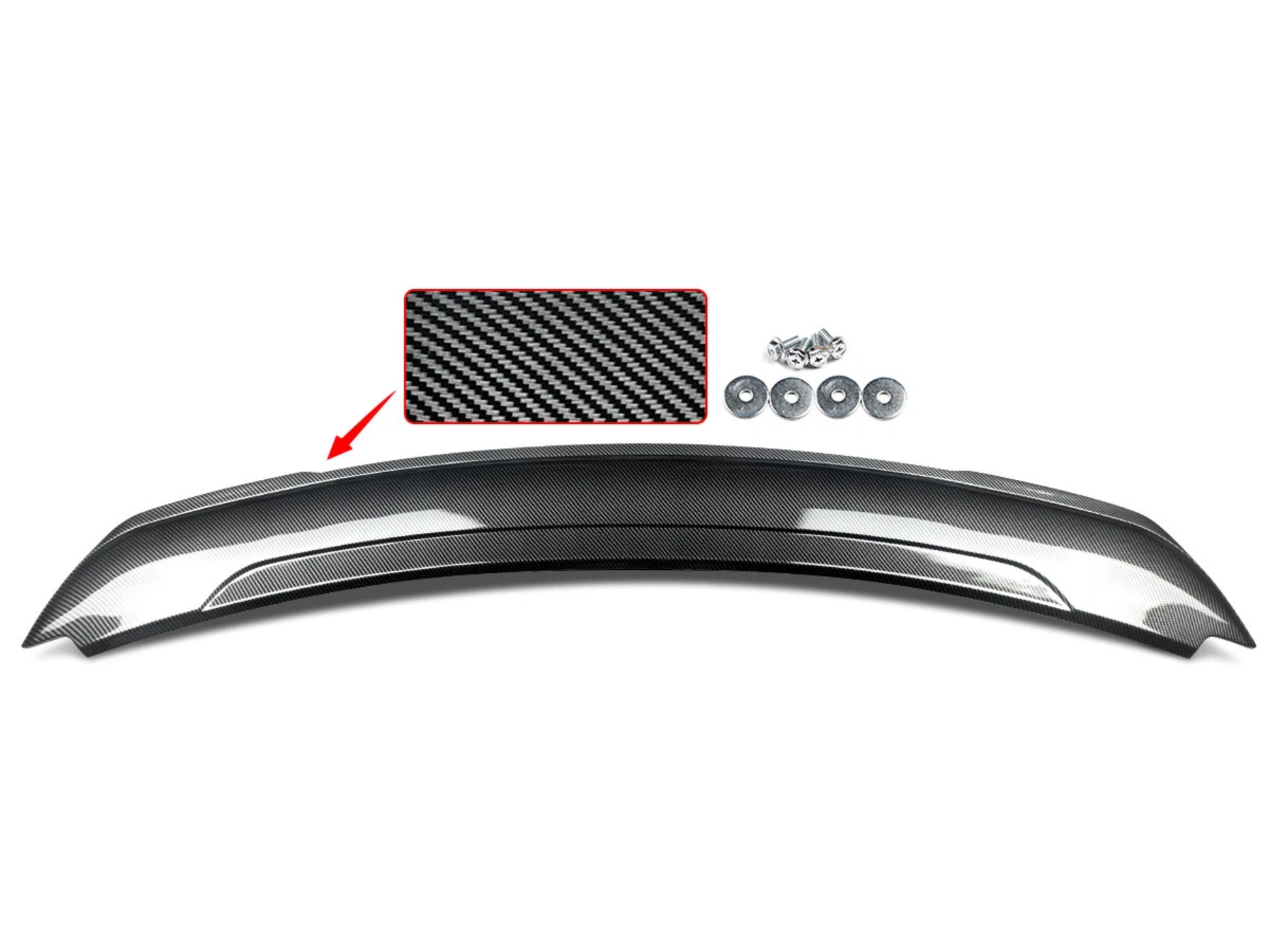 Ford Mustang (2015–2022) GT Style Carbon Look Rear Boot Spoiler Wing Lip 