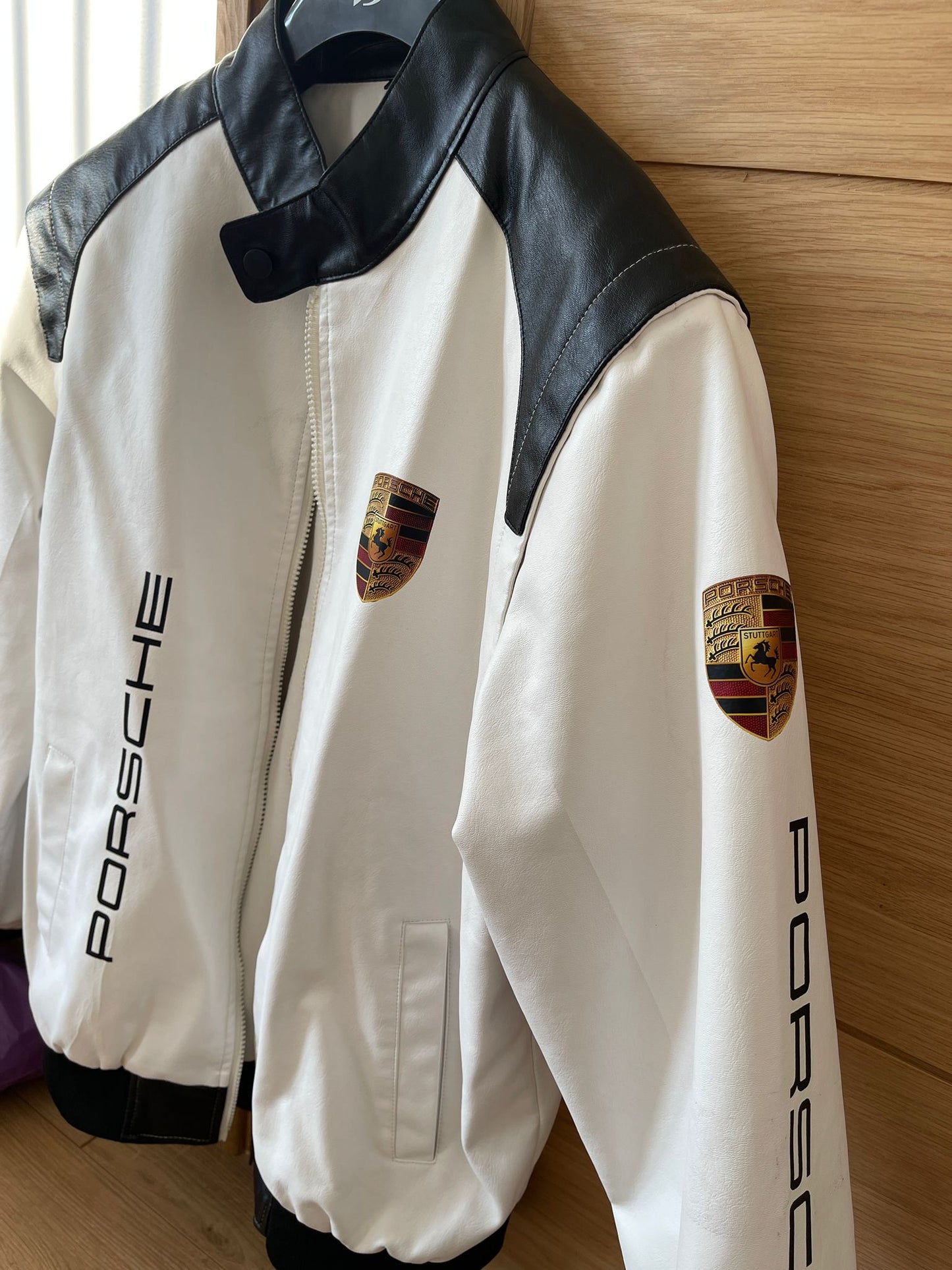 Porsche Jacket Leather Embroidered Unisex F1 Formula 1 Vintage Limited Edition Coat Men & Women Hoodie Racing Jacket