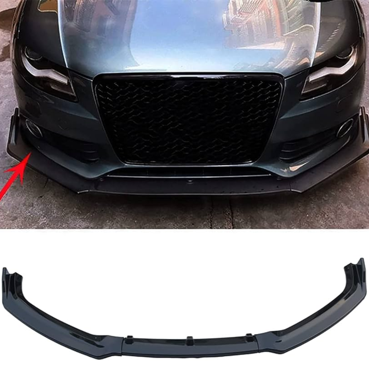 Audi A4 B8 Facelift Front Splitter Lip Spoiler Diffuser (2011-2015)