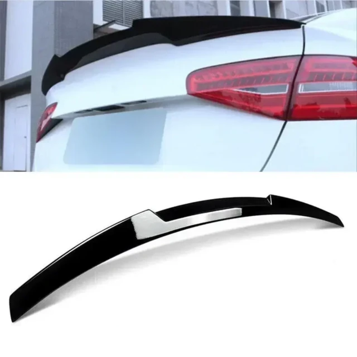 Audi A4 B8 Rear Trunk Boot Lip Spoiler - M4 Style (2012-2015) Gloss Black