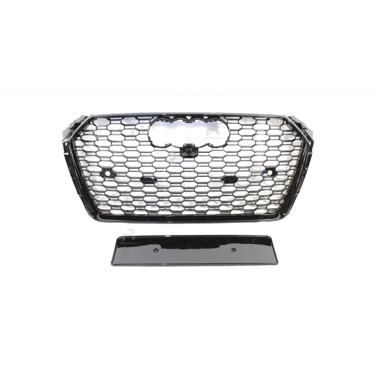 Audi A4 B9 Avant Front Grille Honeycomb Design (2015-2019) RS4 Style (Gloss Black)