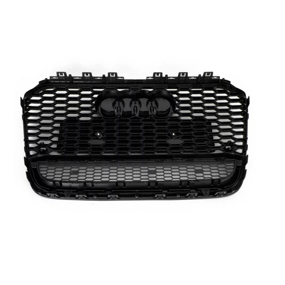 Audi A6 C7 RS6 Style Front Grille - Gloss Black Honeycomb Mesh (2011-2014)