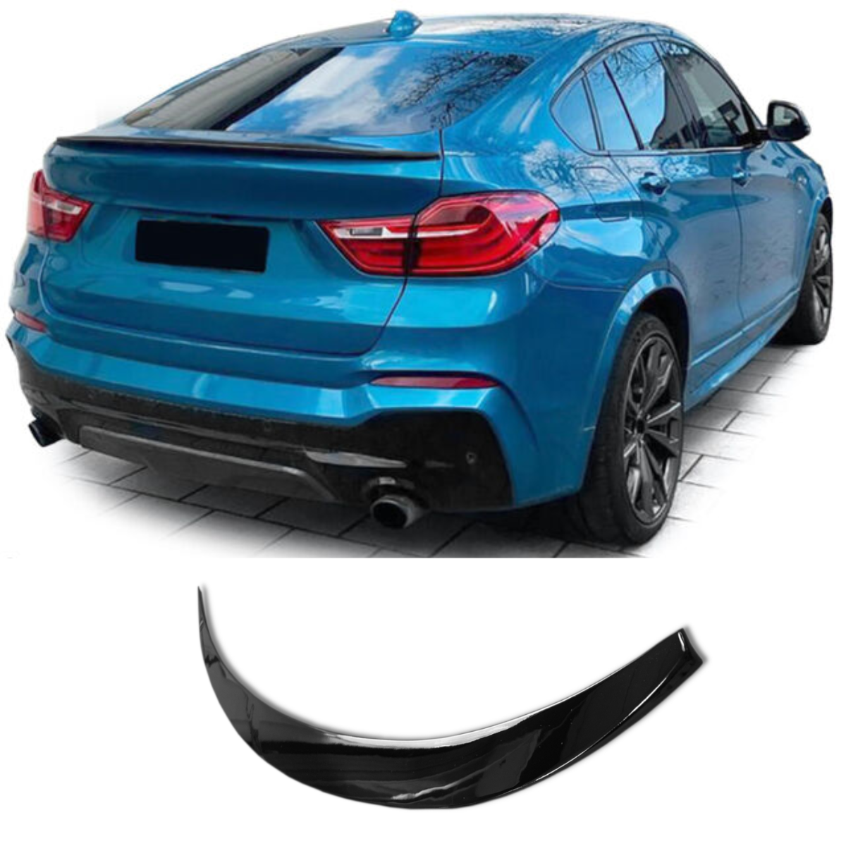 Gloss Black M Performance Style Rear Boot Lip Spoiler for BMW X4 F26 (2014-2018)