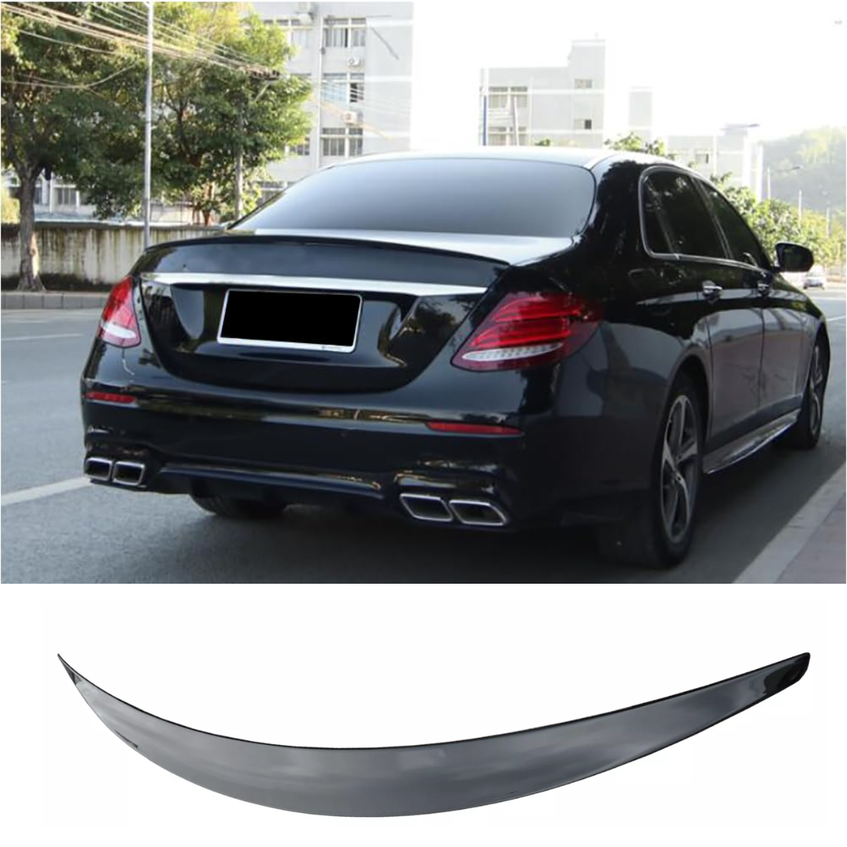 Gloss Black AMG Style Rear Boot Trunk Spoiler 