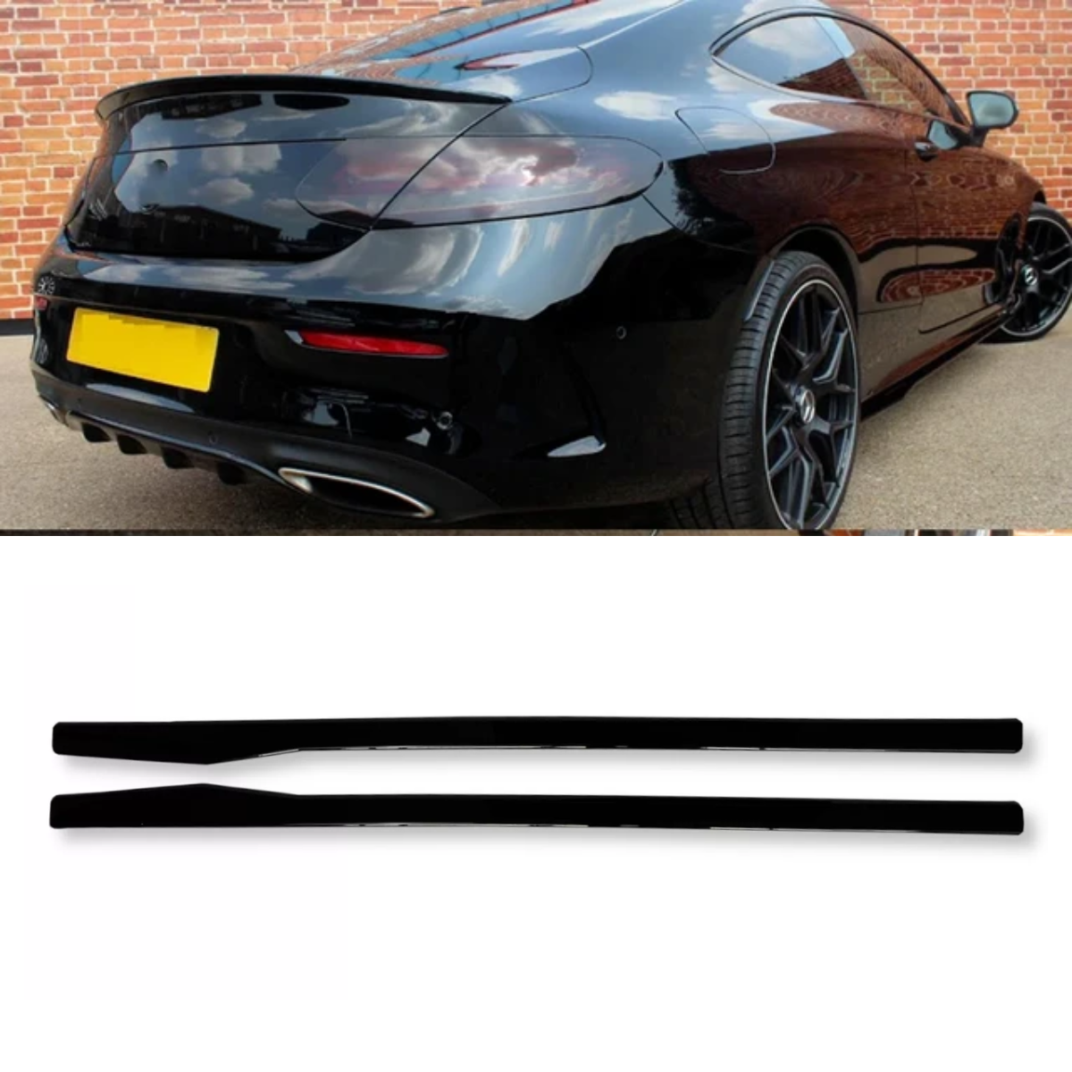 Gloss Black Side Skirts Blades