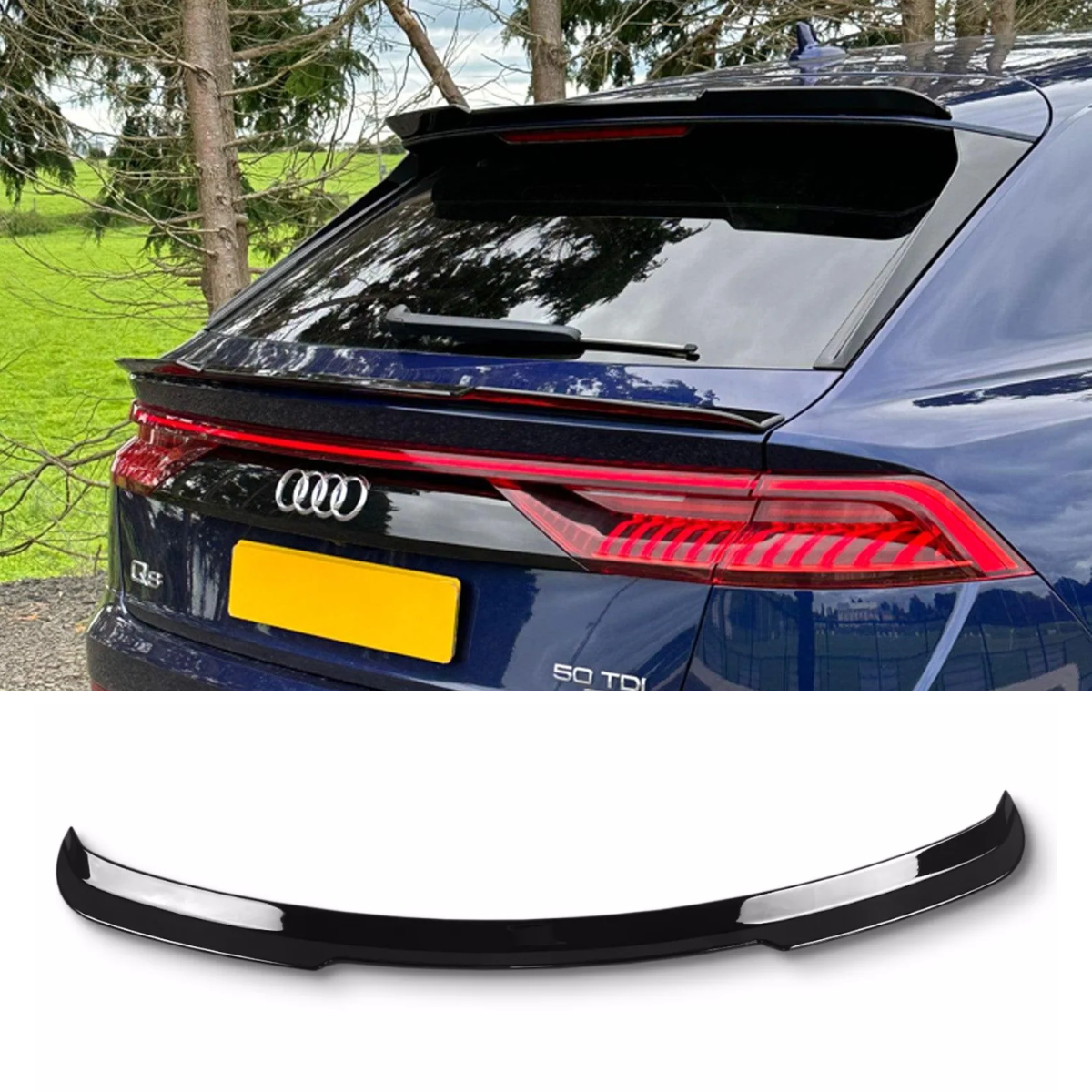 Gloss Black Rear Roof Wing Lip Spoiler