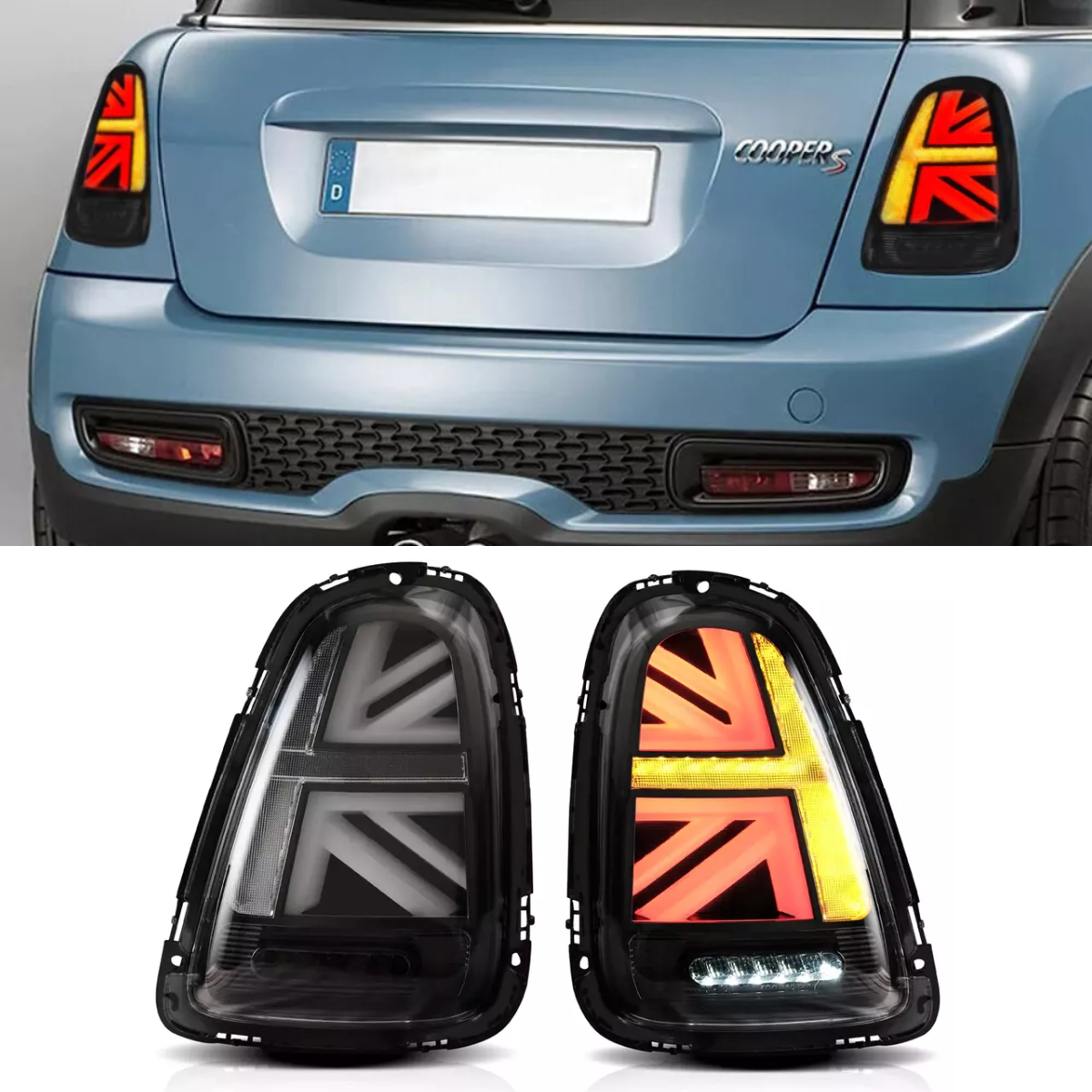  Clear LED Tail Lights - Union Jack