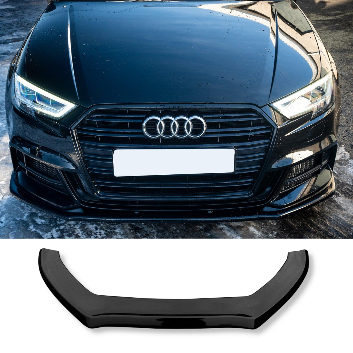 Audi S5 8T Facelift (2011-2016) Front Lip Splitter Gloss Black