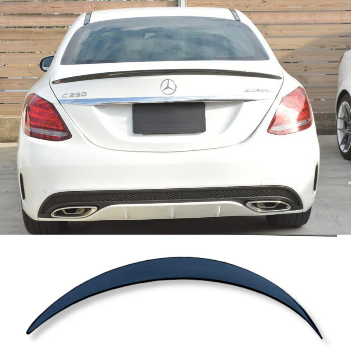 Carbon Fiber effect AMG Style Boot Spoiler 