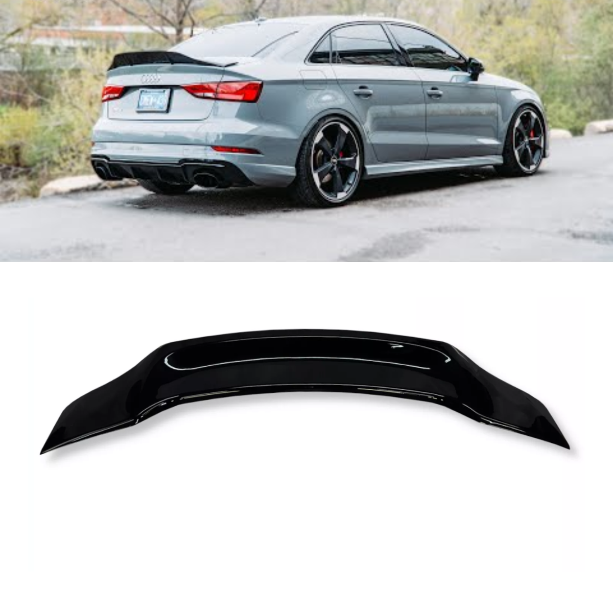 Gloss Black Ducktail PSM Rear Boot Spoiler 