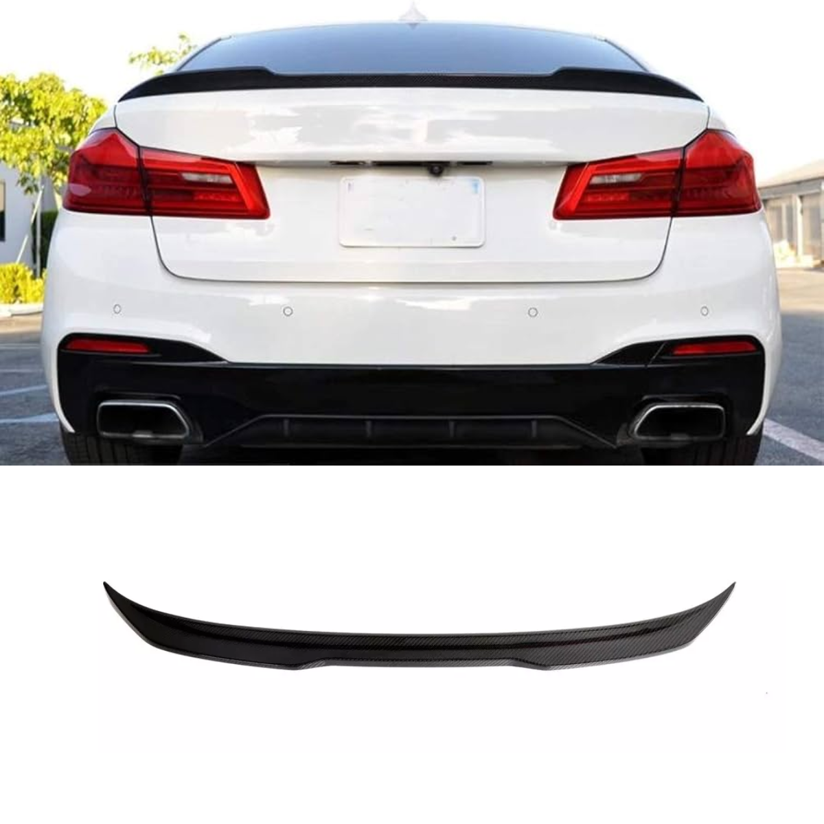 Dry Carbon Fiber Boot Lip Spoiler - MP Style