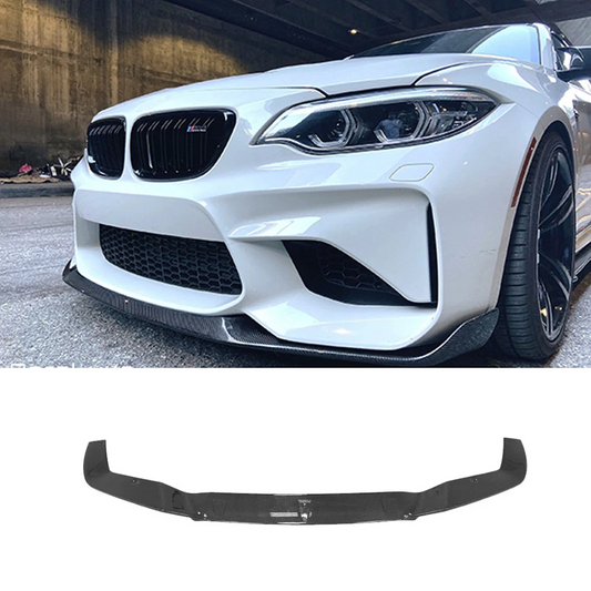 BMW F87 M2 Performance Front Splitter Lip Valance Spoiler - Carbon Look (2015+)