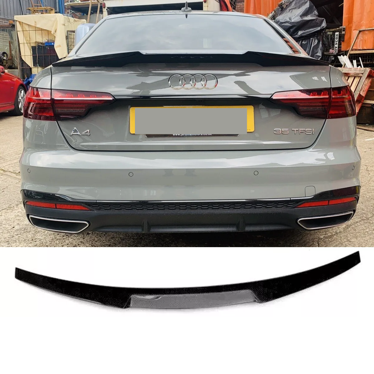 Audi A4 B9 S Line Edition (8W2) Rear Spoiler Lip - Gloss Black Boot Trunk Spoiler