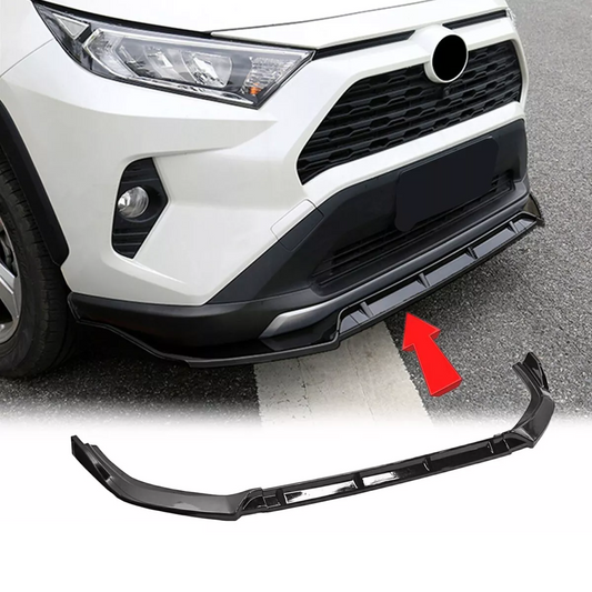 Gloss Black Front Bumper Lower Spoiler Splitter Lip for Toyota RAV4 (2019-2022)