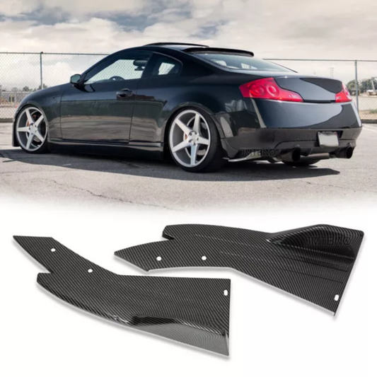 Rear Bumper Lip Spoiler Splitter Diffuser Canard Carbon Fiber