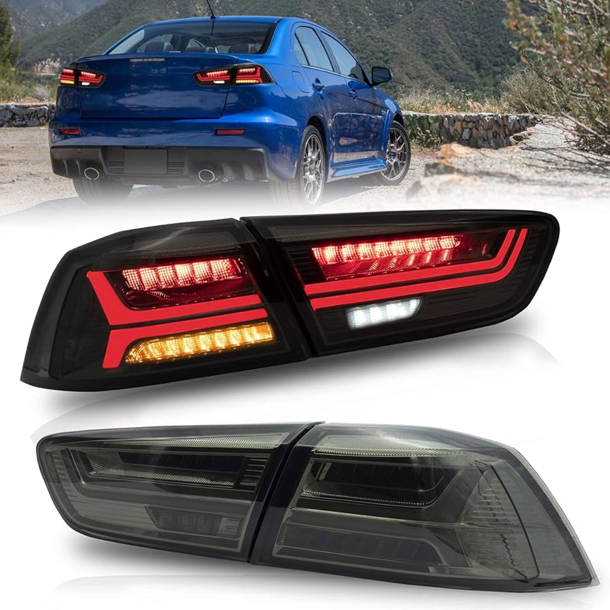 Smoked Rear Tail Lights Lamp