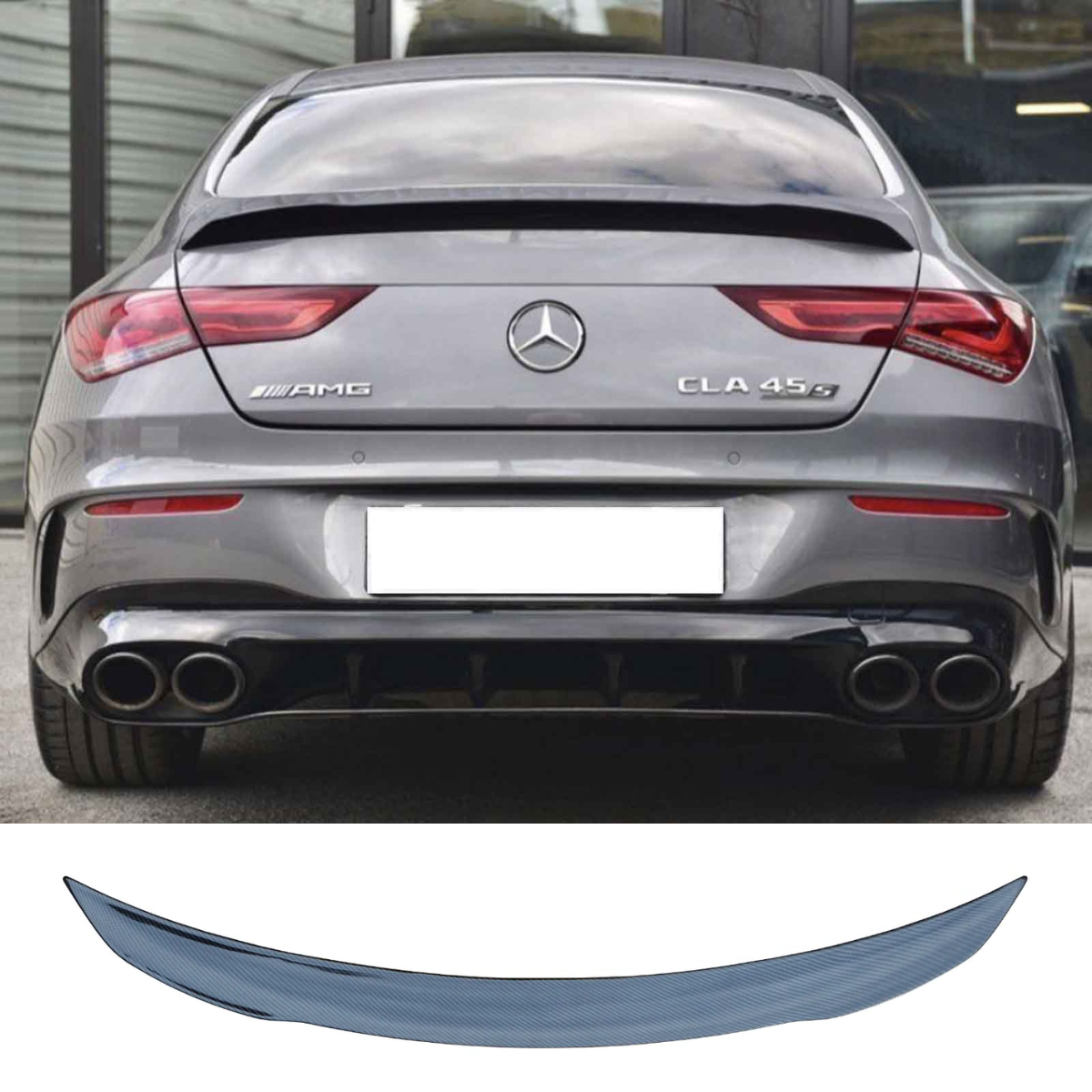 Carbon Fibre effect AMG Style Rear Boot Spoiler for Mercedes CLA Class C118 W118 (2019+)