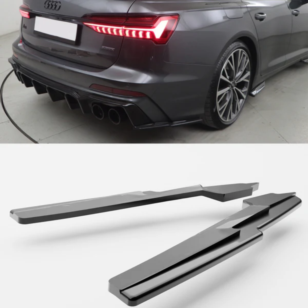 Audi S6 (C8) Sedan & Avant (2019+) Side Skirts - High-Gloss Finish