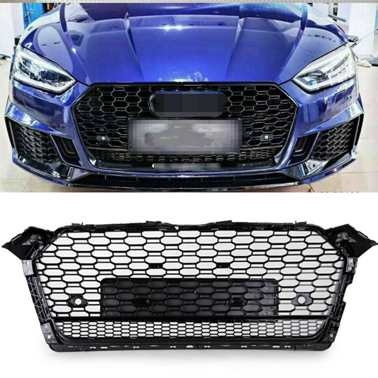 Audi S5 (2016-2020) RS-Style Gloss Black Honeycomb Radiator Grille