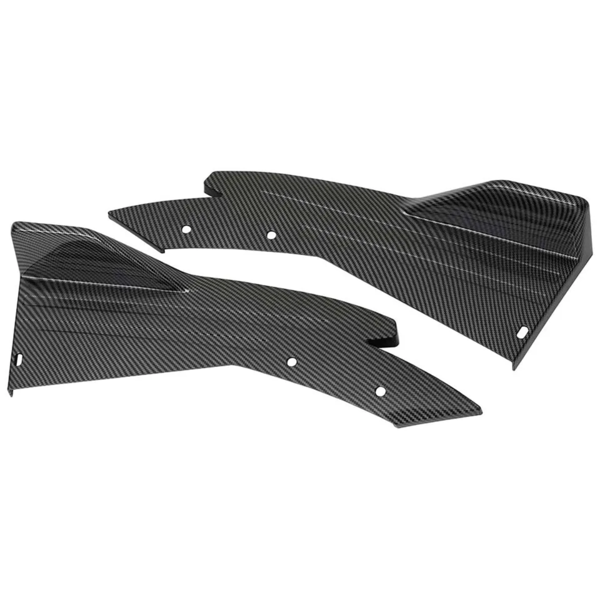 Rear Bumper Lip Spoiler Splitter Diffuser Canard Carbon Fiber