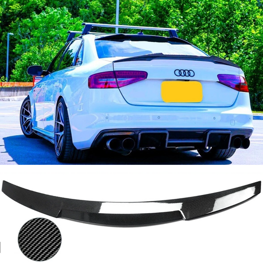 Audi RS4 B8 (2012-2015) Carbon Fibre look Rear Boot Lip Spoiler