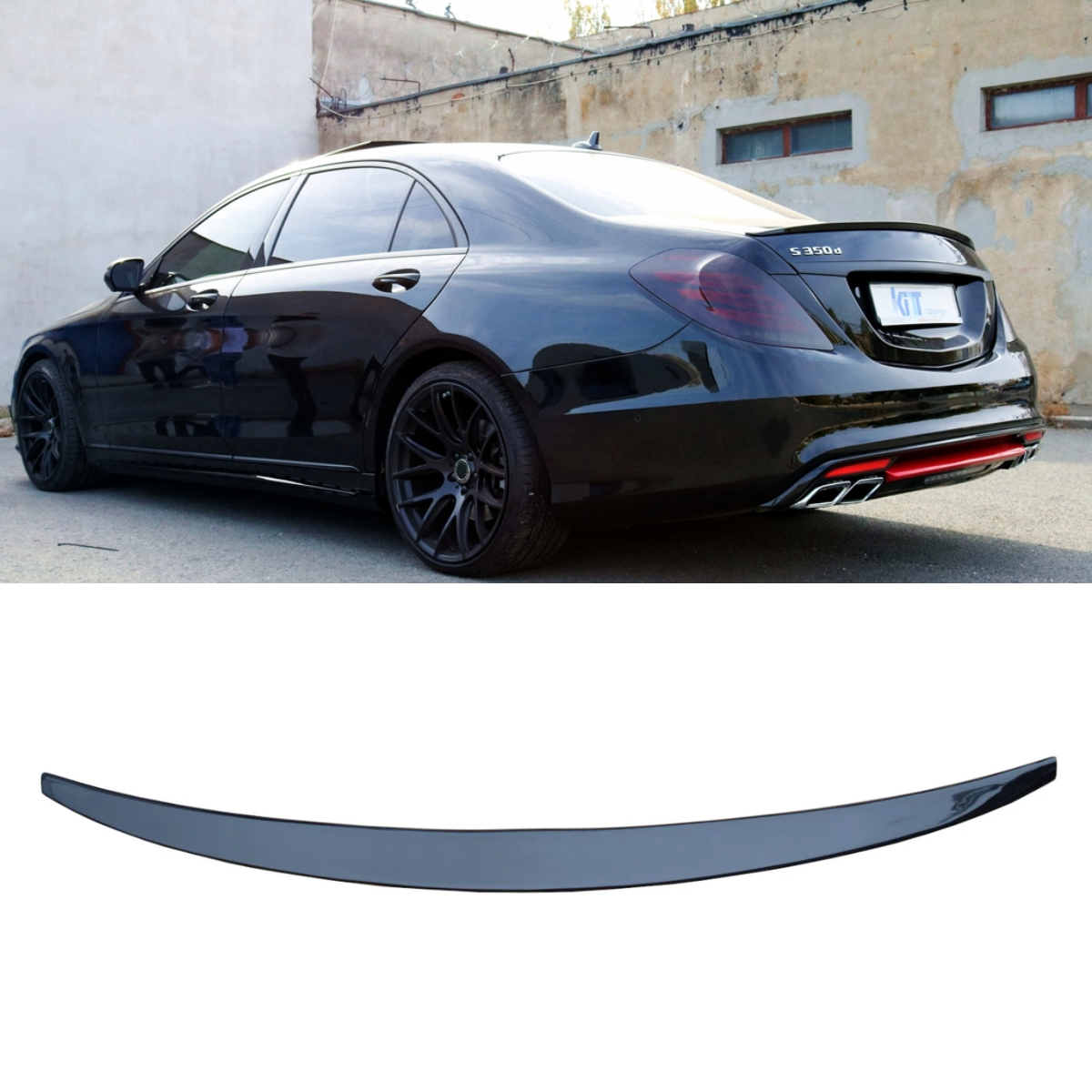 Gloss Black AMG Style Rear Boot Trunk Spoiler for Mercedes S Class W222 (2014-2020)