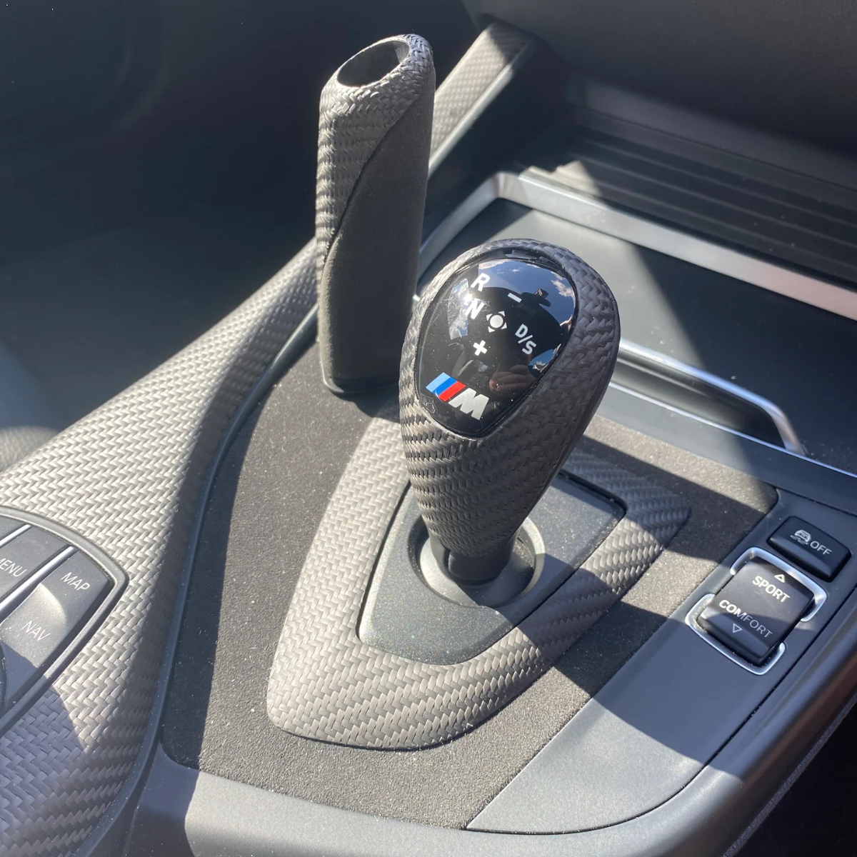 BMW 1 Series M140i M135i F20 F21 Matte Carbon Fiber Gear Knob Base Handbrake