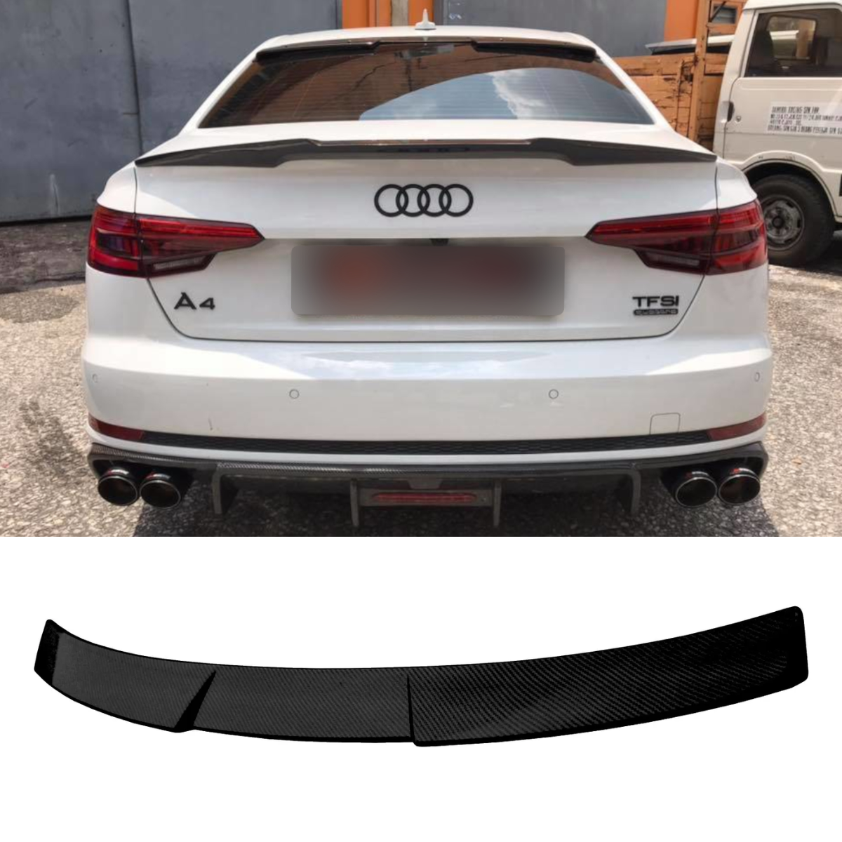 Carbon Fibre Look Rear Window Roof Spoiler (2016+)